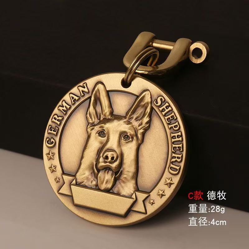 Custom Brass Dog Tag – Engraved Pet ID, Memorial Gift – Durable Personalized