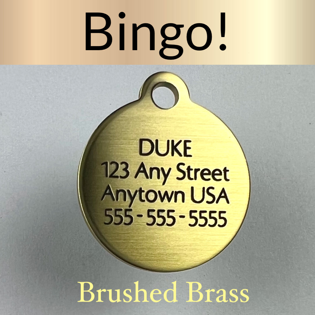 Custom Engraved Dog Tags Personalized Dog Collar PET TAGS Engraved SMALL BRASS