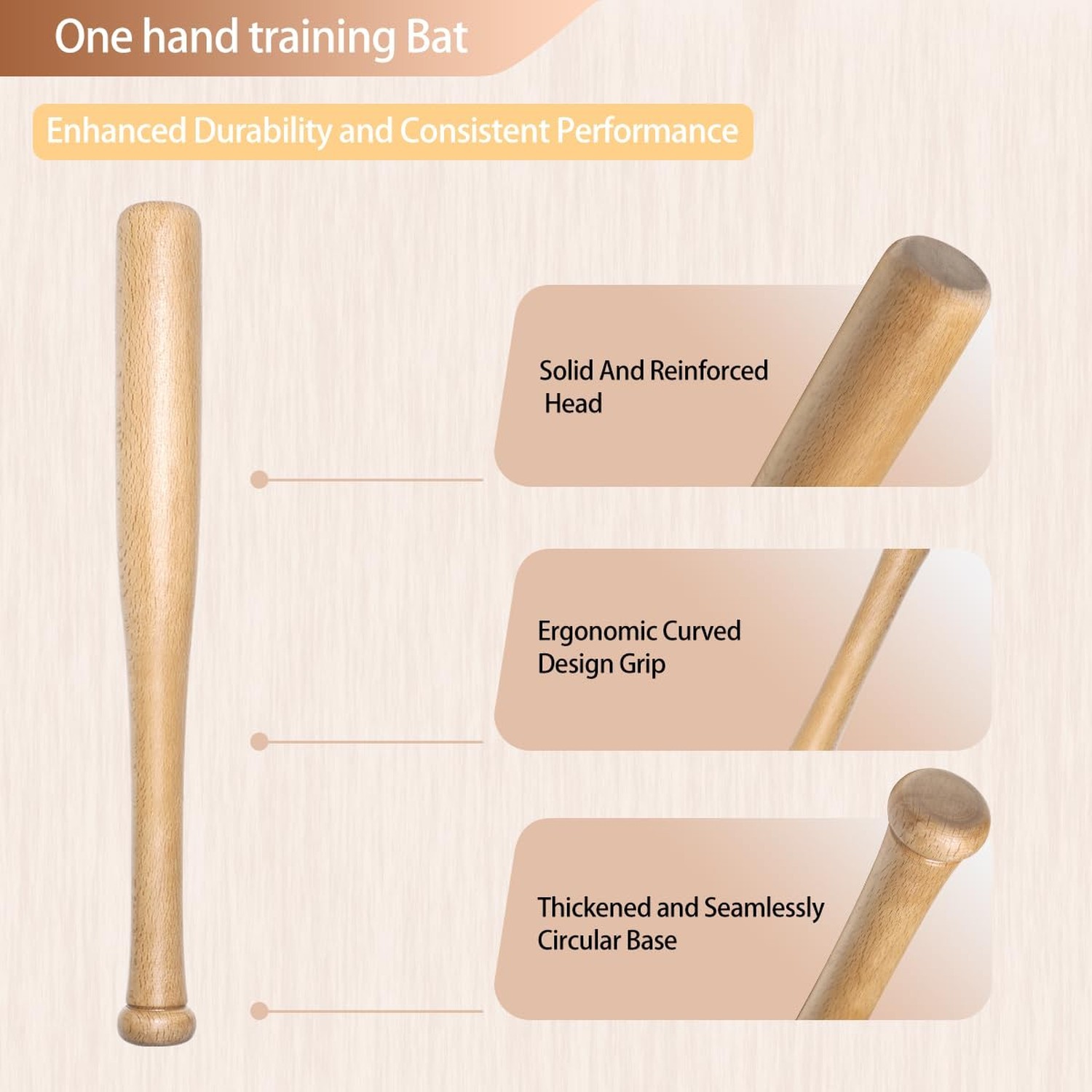 Short Wooden Baseball Bat,18 Inch Mini Wood Baseball Bats for Home Self Defen…