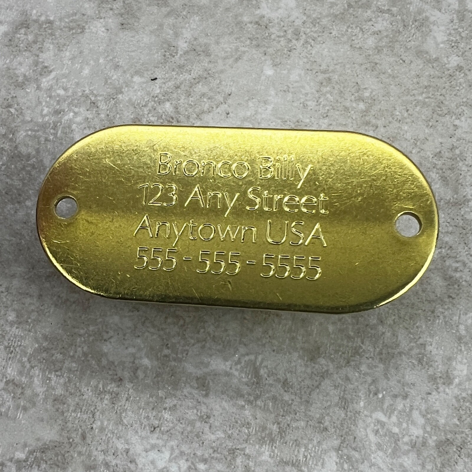 Custom Engraved Tags Personalized Name Plate Tags NAME PLATE BRASS RUSTIC MEDIUM