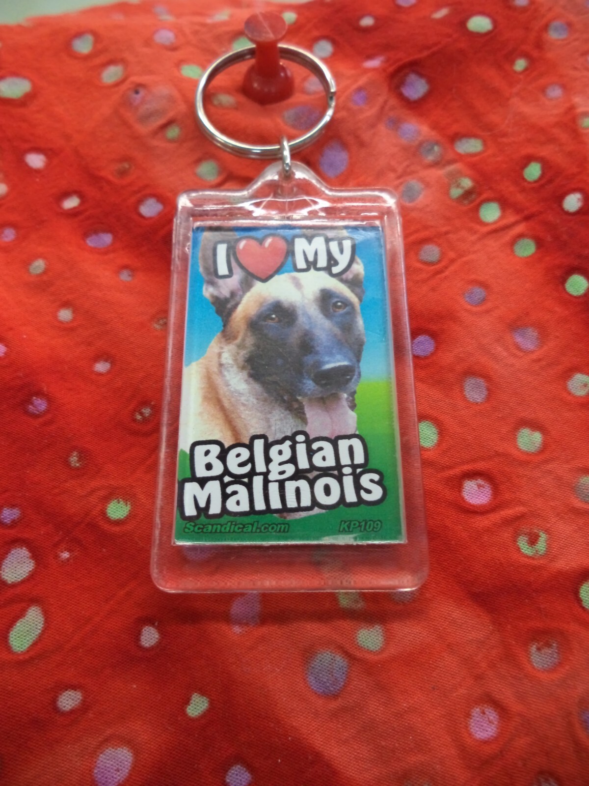 SCANDIAL PET KEY CHAINS – DOUBLE SIDED – I LOVE MY __DOG__ YOU PICK BREED! #1