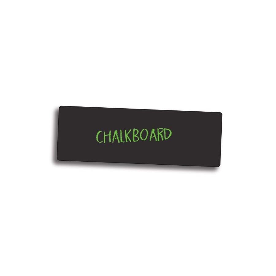 Nap Tags Chalkboard Name Badges with Fastener Backer – 3″ X 1″ Black Rectangle
