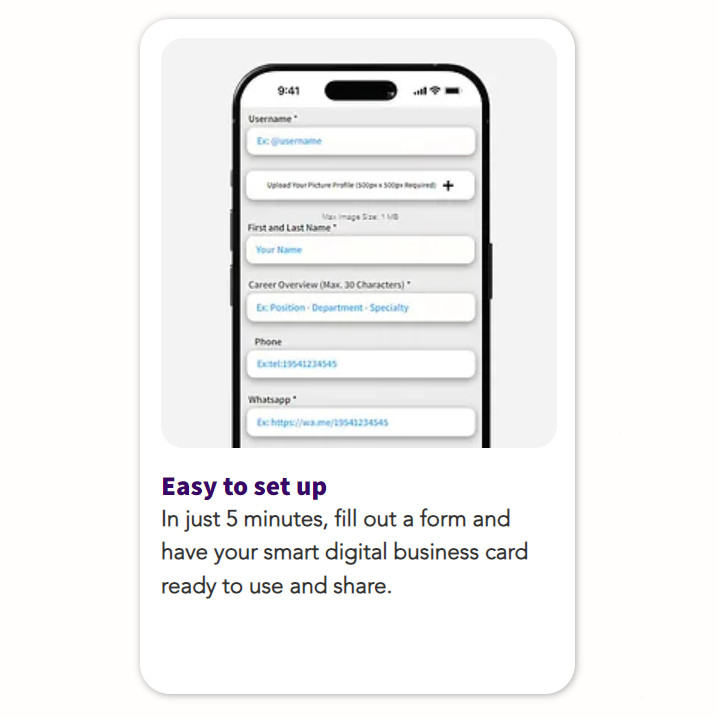Popqoq Digital Business Card | Yellow Thin Tag | Tap & Share