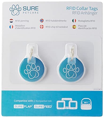 SureFlap RFID Collar Tags for Non-Microchipped Pets Pack of Two