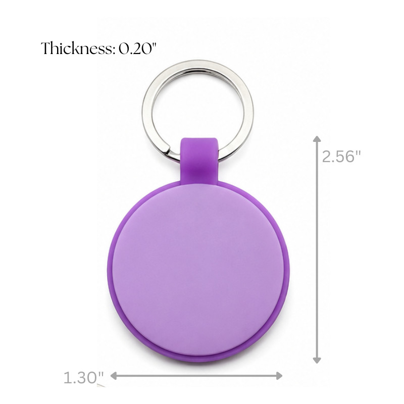Personalized Round Silicone Pet Tag Engraved Dog Tag Cat Tag Silent Name Tag
