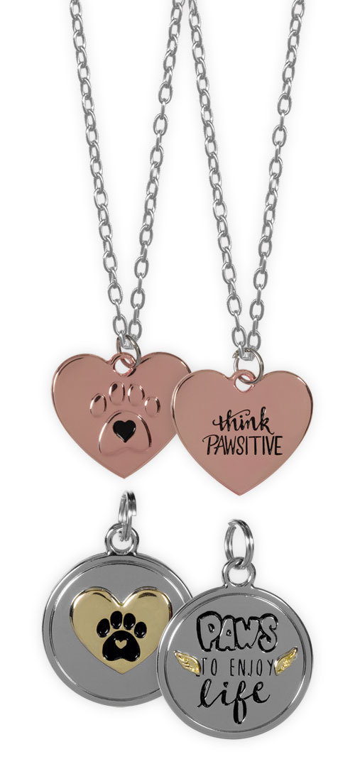 Best Friend Puppy Pendant Necklace & Rescue Dog Pet Charm / PAWS TO ENJOY LIFE