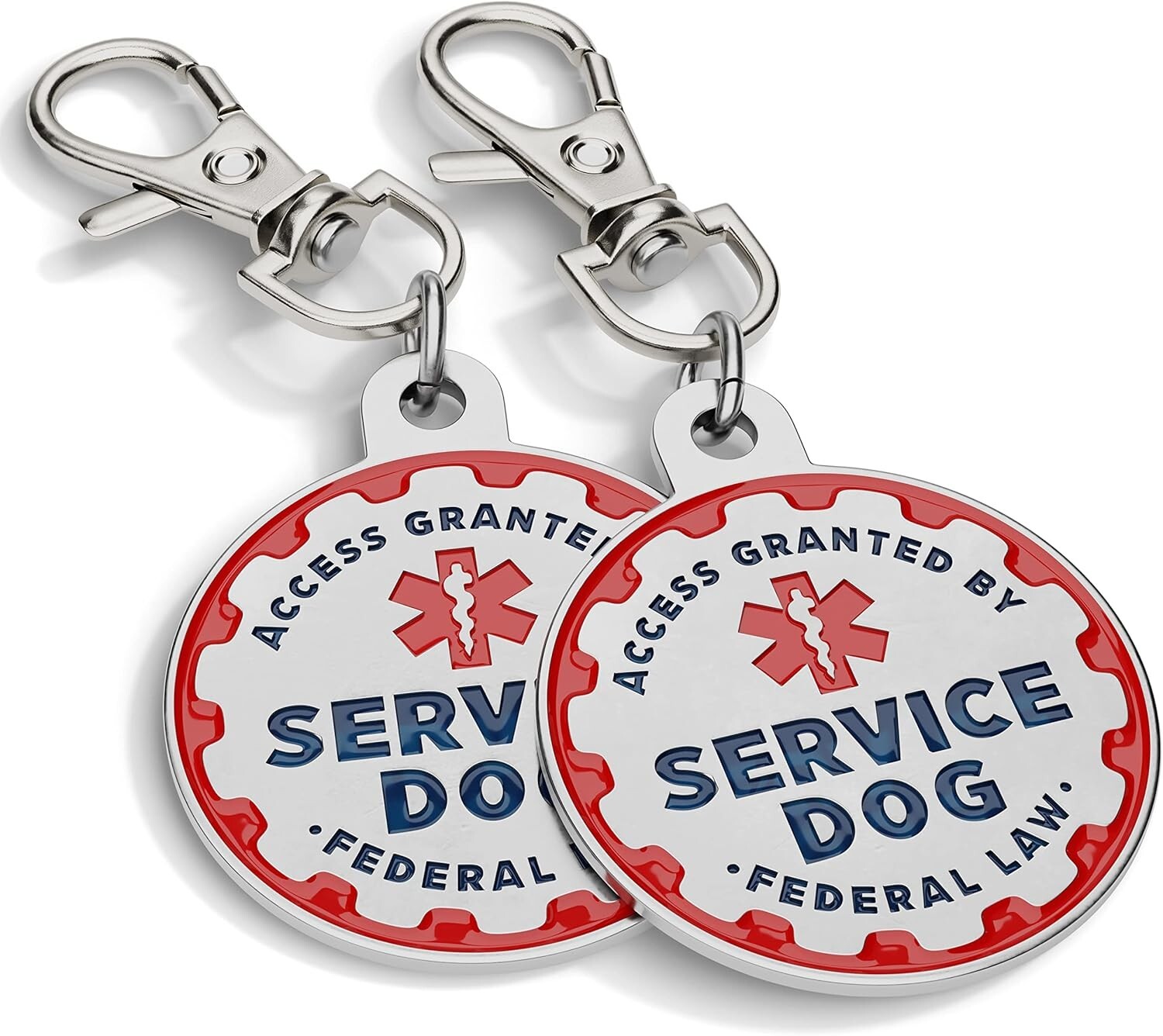 Premium Emotional Support Dog Tags – 2 Pack with Vibrant Colors, Small Dog Size