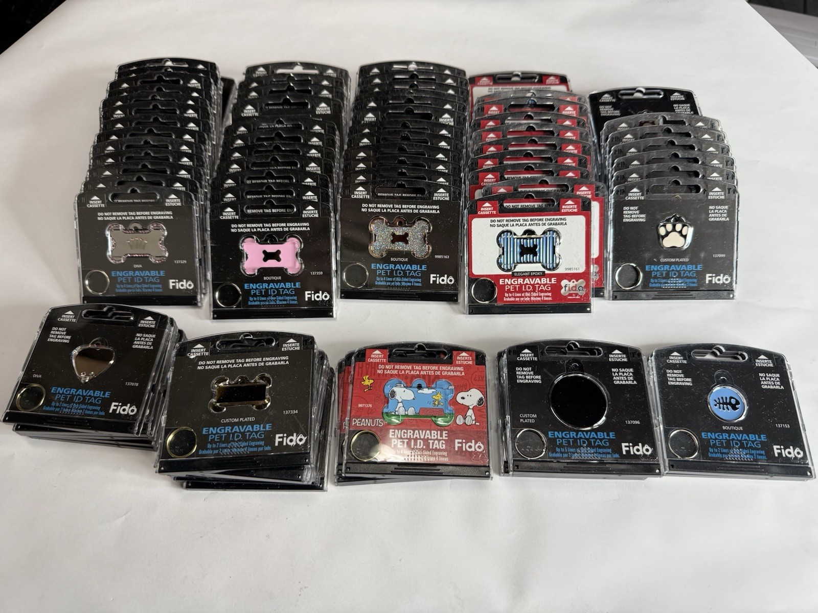 Lot Of 85 FIDO Engravable Pet ID Tags – Dog – Cat – Animal – Free Shipping!