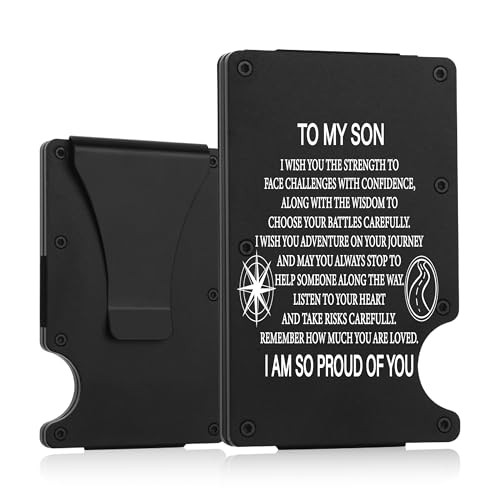 To My Son Gifts,Minimalist Personalized Engraved Metal I am so proud of you