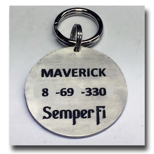 USMC Marine Corp Pet ID Dog Name Tag Free Engraving Semper Fi