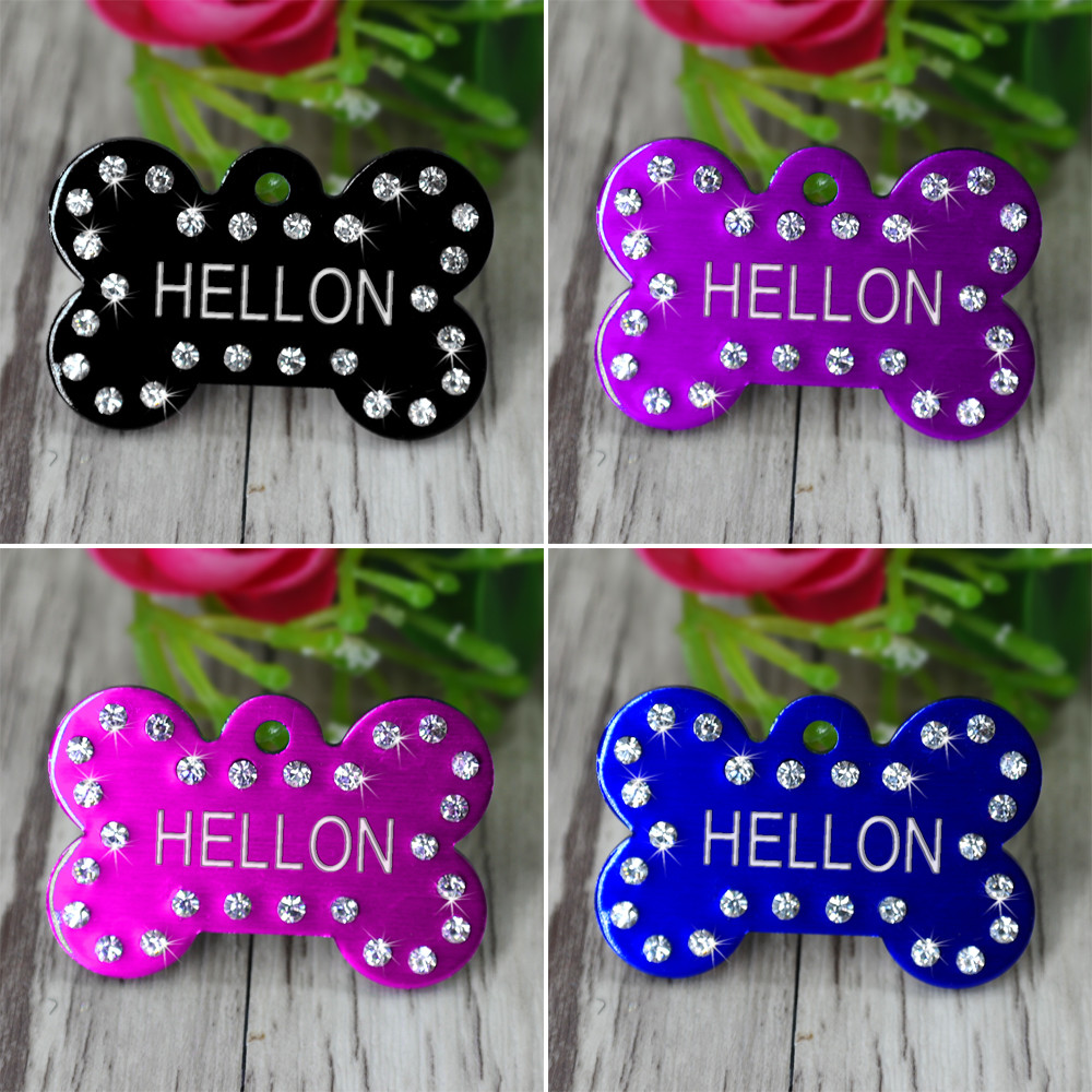 Engraved Pet Dog Tags Custom Cat ID Name Tags for Pets Personalized FREE S M L