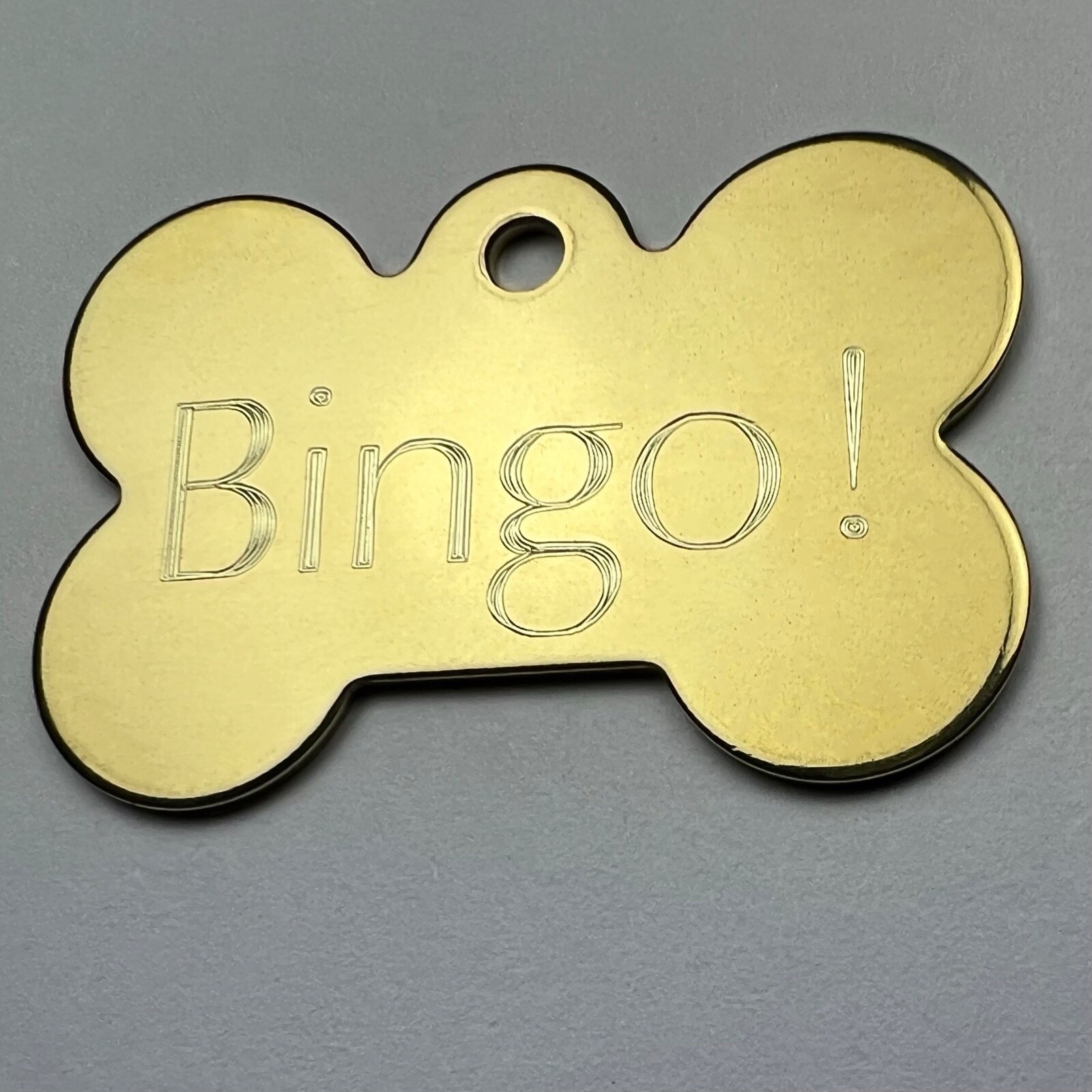Custom Engraved Dog Tags Personalized Dog Collar Pet Tags Bone Pet NATURAL BRASS