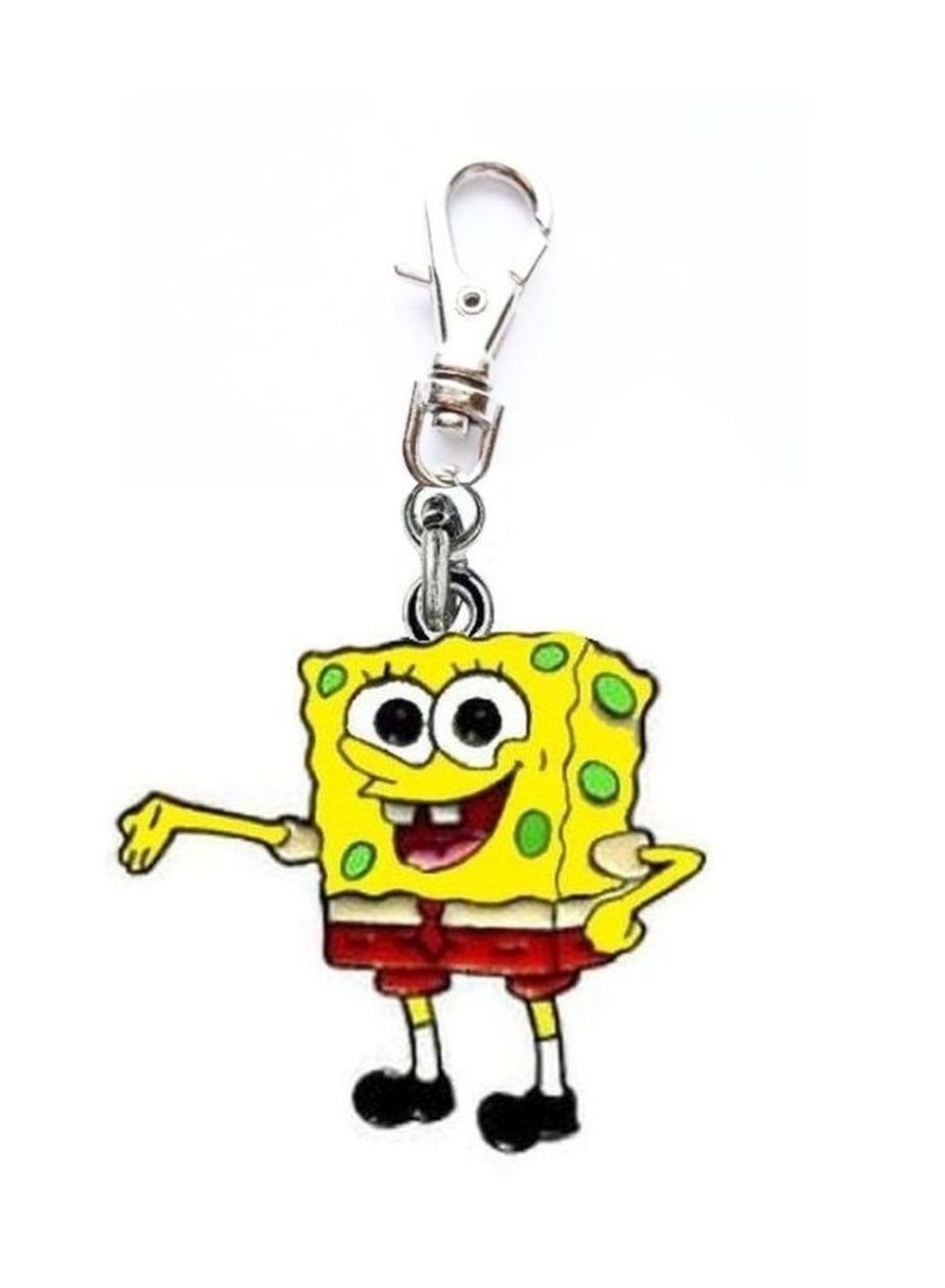 SPONGEBOB BAG CHARM ZIPPER PULL BACKPACK PURSE GYM WALLET DOG CAT COLLAR JEWELRY