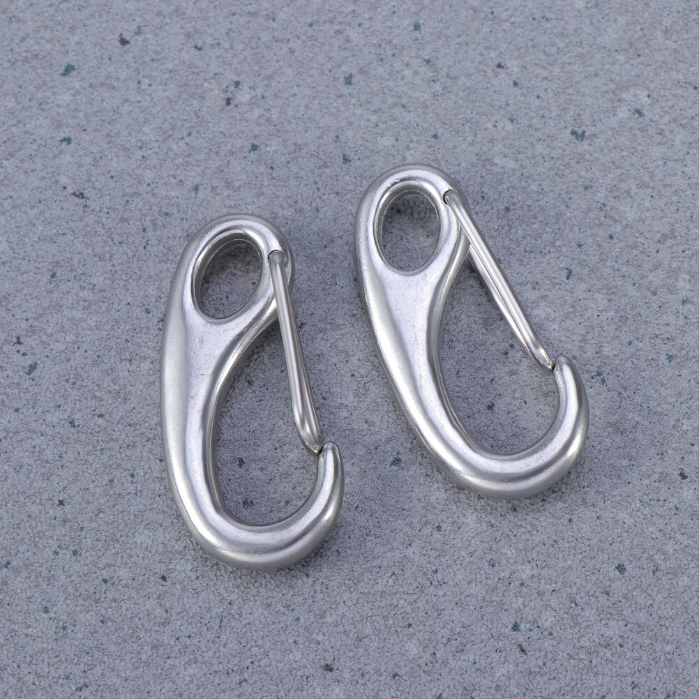 2PCS 50MM Practical Stainless Steel Pet ID Tag Quick Clips Clamps For Dogs Cats