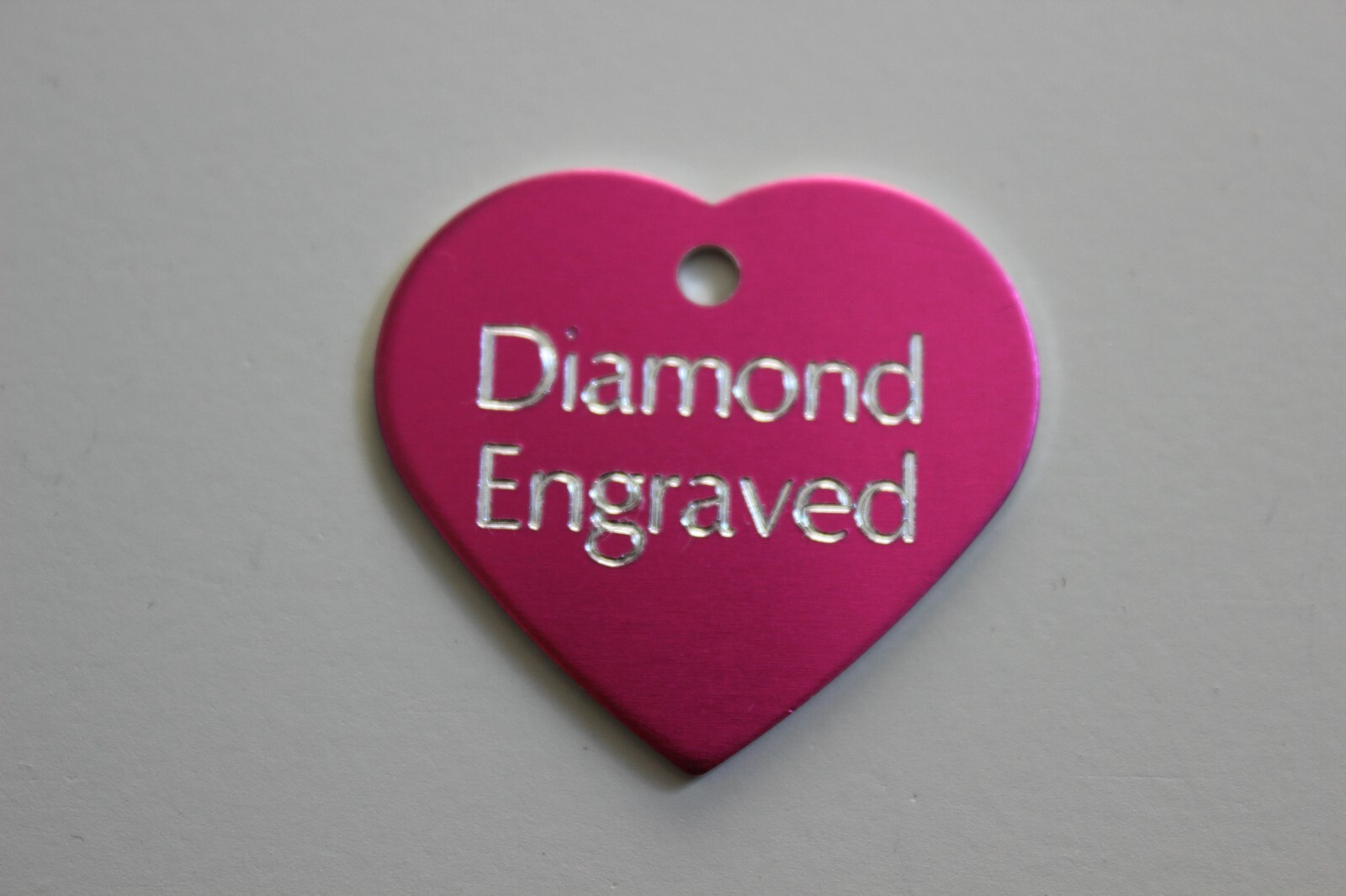 PET TAGS BONE ROSE GOLD (4.0cm) ID 2 SIDE DIAMOND ENGRAVE DOG CAT NAME TAG