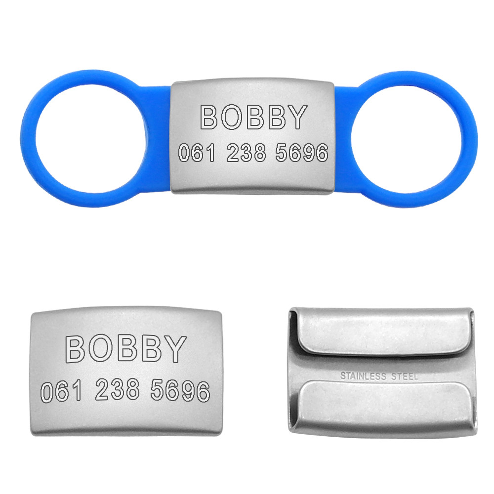 10pcs/lot Wholesale Blank Slide-On Dog Tags for Pets No Noise Pet Collar Tags