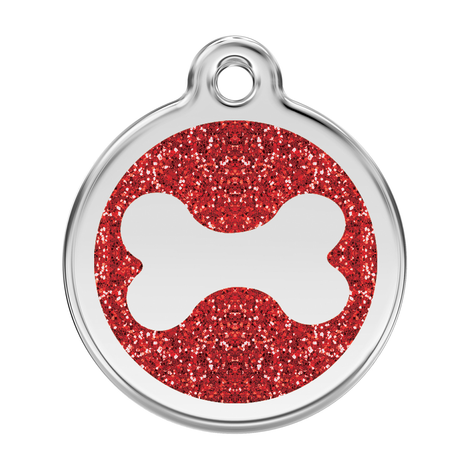 Dog Cat Pet – Red Dingo – Dog ID Tag Charm – Lifetime Guarantee – Glitter Bone