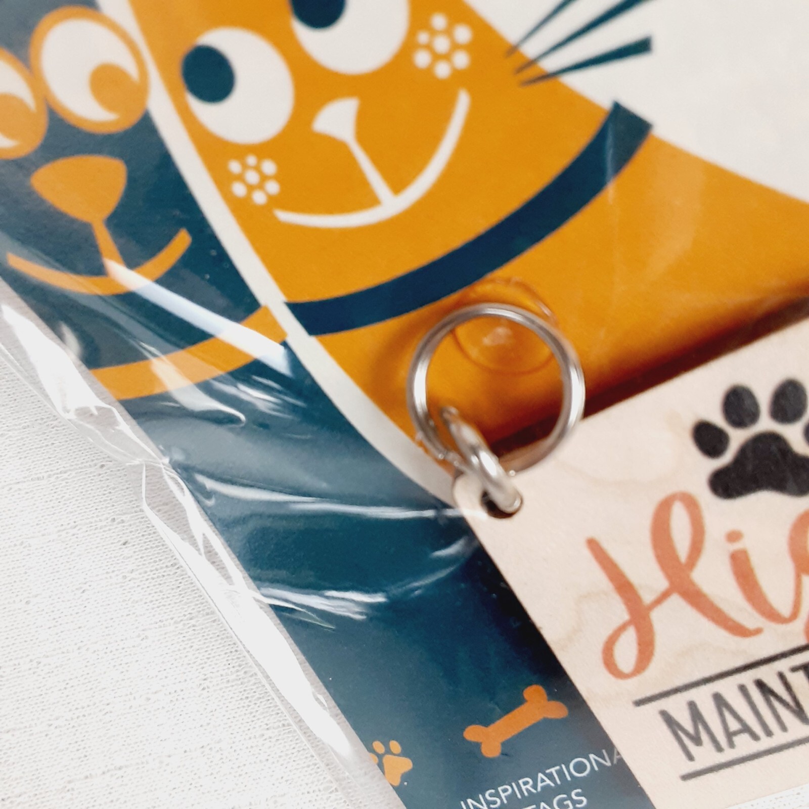 P Graham Dunn WAG TAGS Pet Collar Charms Wooden Square 1.5″ Assorted Set of 3