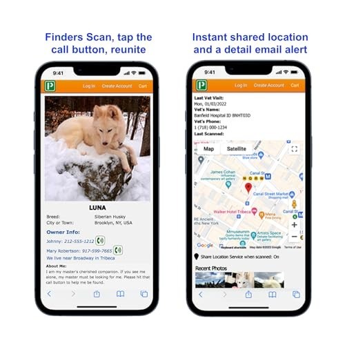 Smart QR Code Pet ID Tag – Personalized Dog & Cat Safety Tag, Instant Alerts, AI
