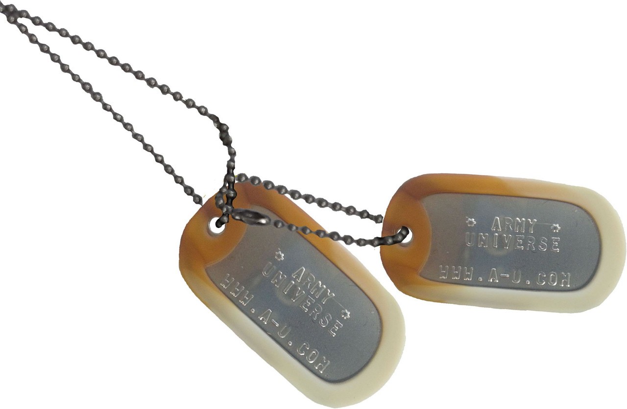 US Military Dog Tag Set ID Matte Metal ID Dog Tags Necklace Complete Set