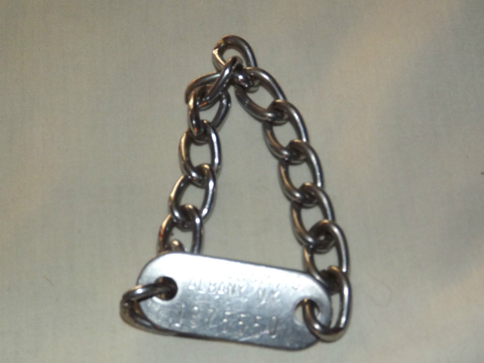NEW YORK STATE AGRICULTURE & MARKETS ALBANY FERRET ANIMAL NECK TAG CHAIN