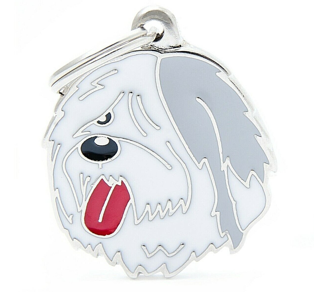 Old English Sheepdog Dog ID Tag (82) – Engraved FREE Personalised – Keyring