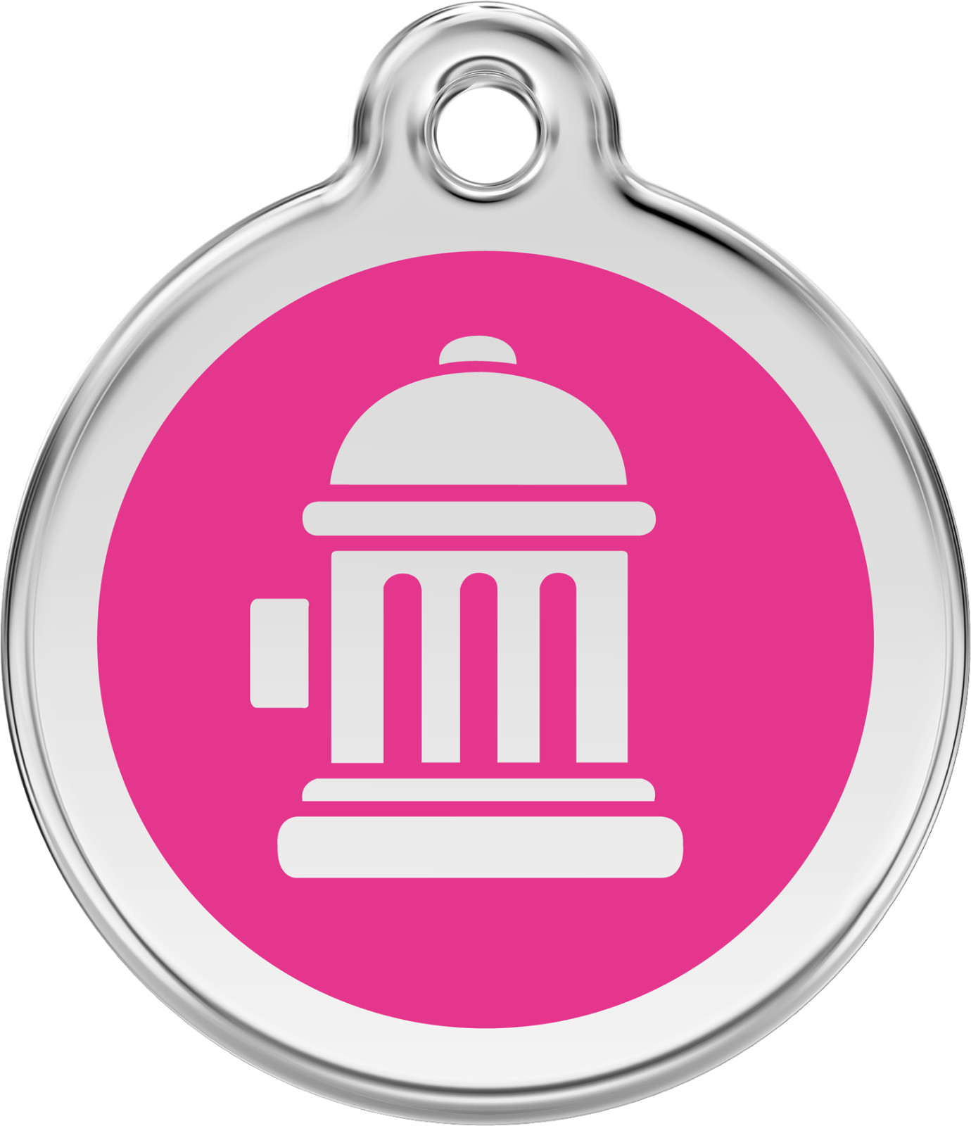 Steel Red Dingo Hydrant ID Dog Tag Black Purple Blue Green Yellow Red Pink
