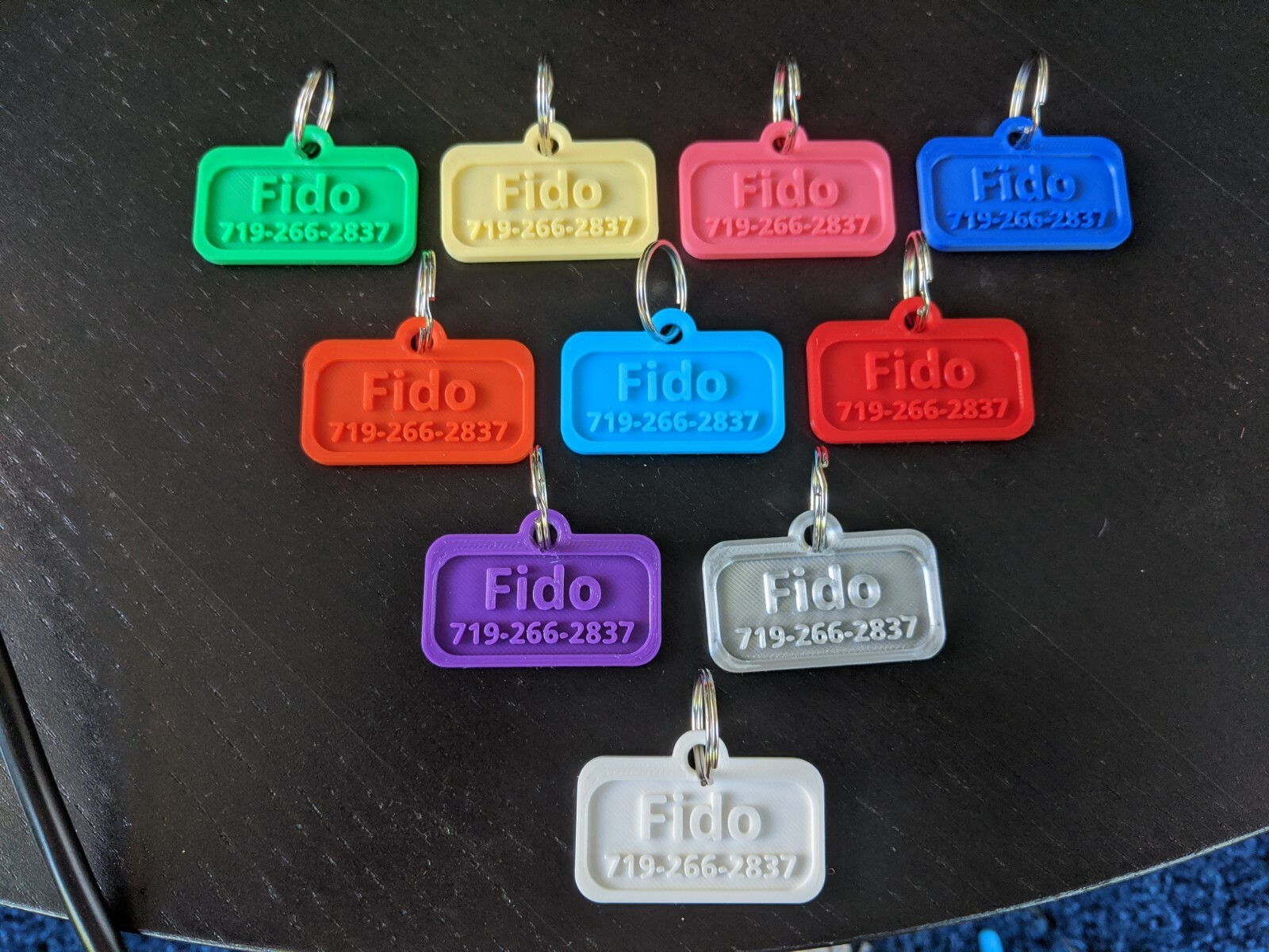 Pet tags non metal. Pet ID tag. Lost and found Keychain. Personalized pet charm.