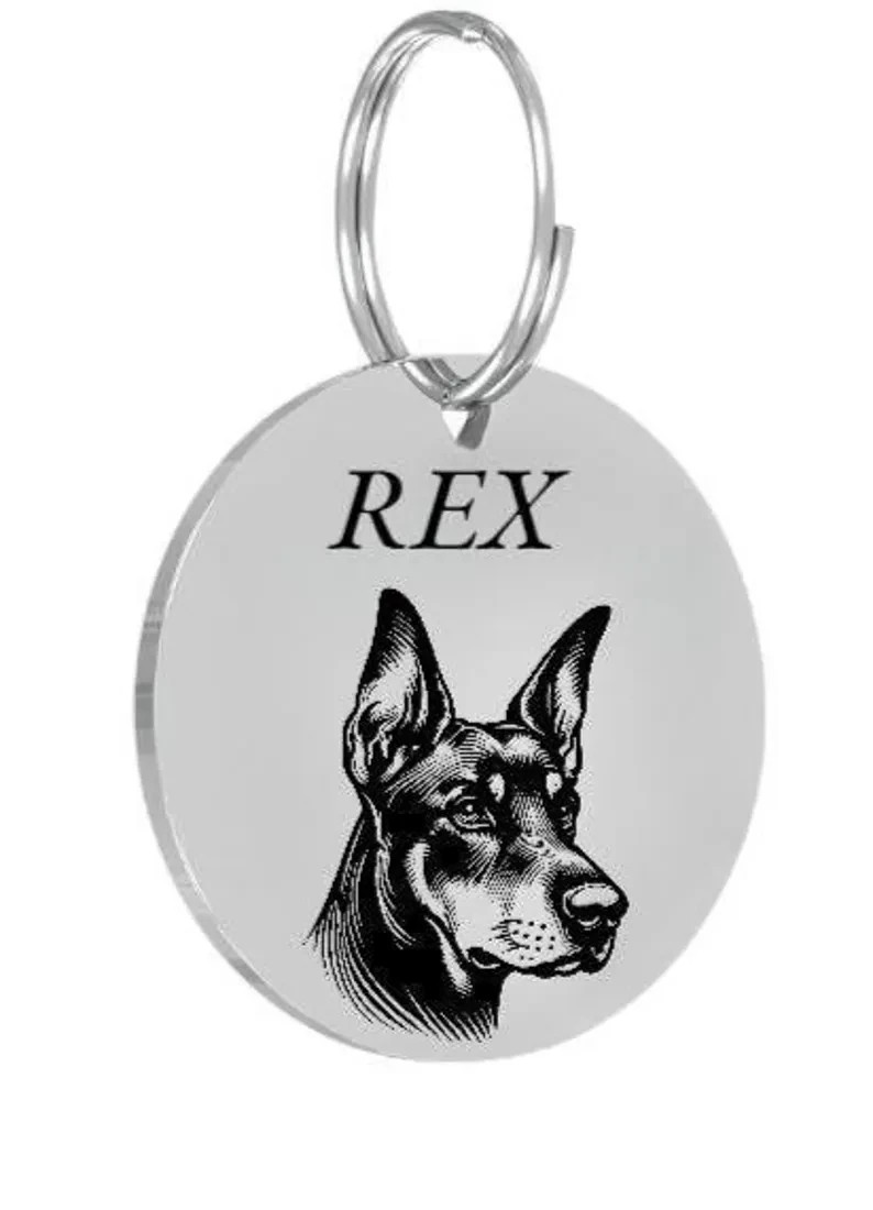 GERMAN PINSCHER Pet ID Tags Dog Tags Personalized Front & Back Engraving…