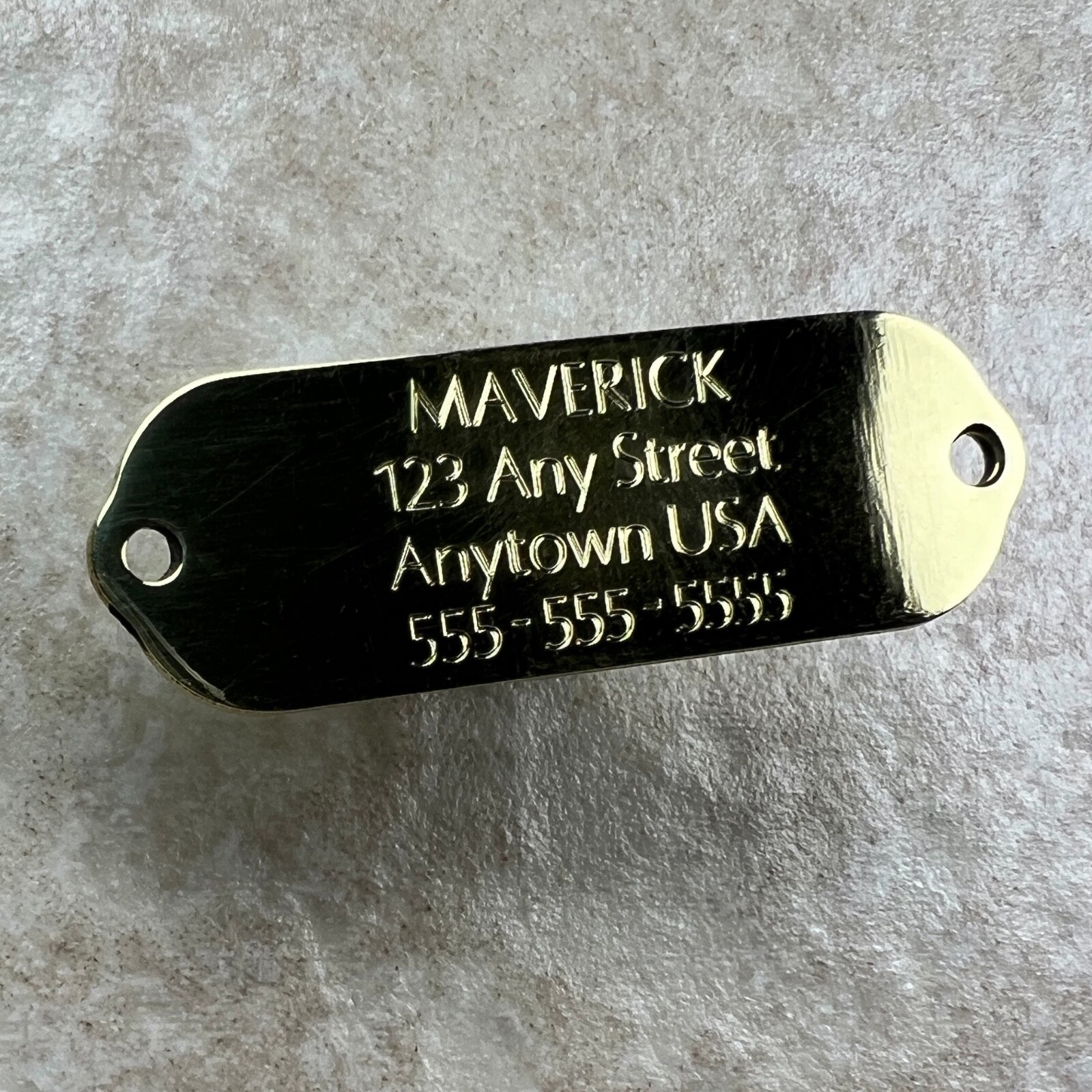 Custom Engraved Dog Tags Personalized Dog Collar ID Tags NAME PLATE BRASS SMALL