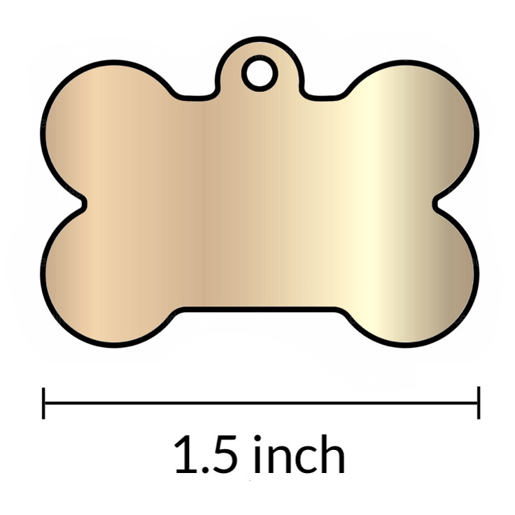 Custom Engraved Dog Tags Personalized Dog Collar Pet Tags Bone Pet Gold Chrome