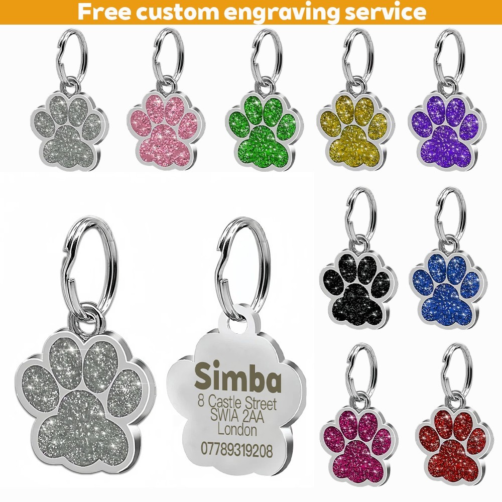 Personalized Pet ID Tag, Dog Tag, Cat Tag, Custom Cat Tag, Easy to Read, Pet