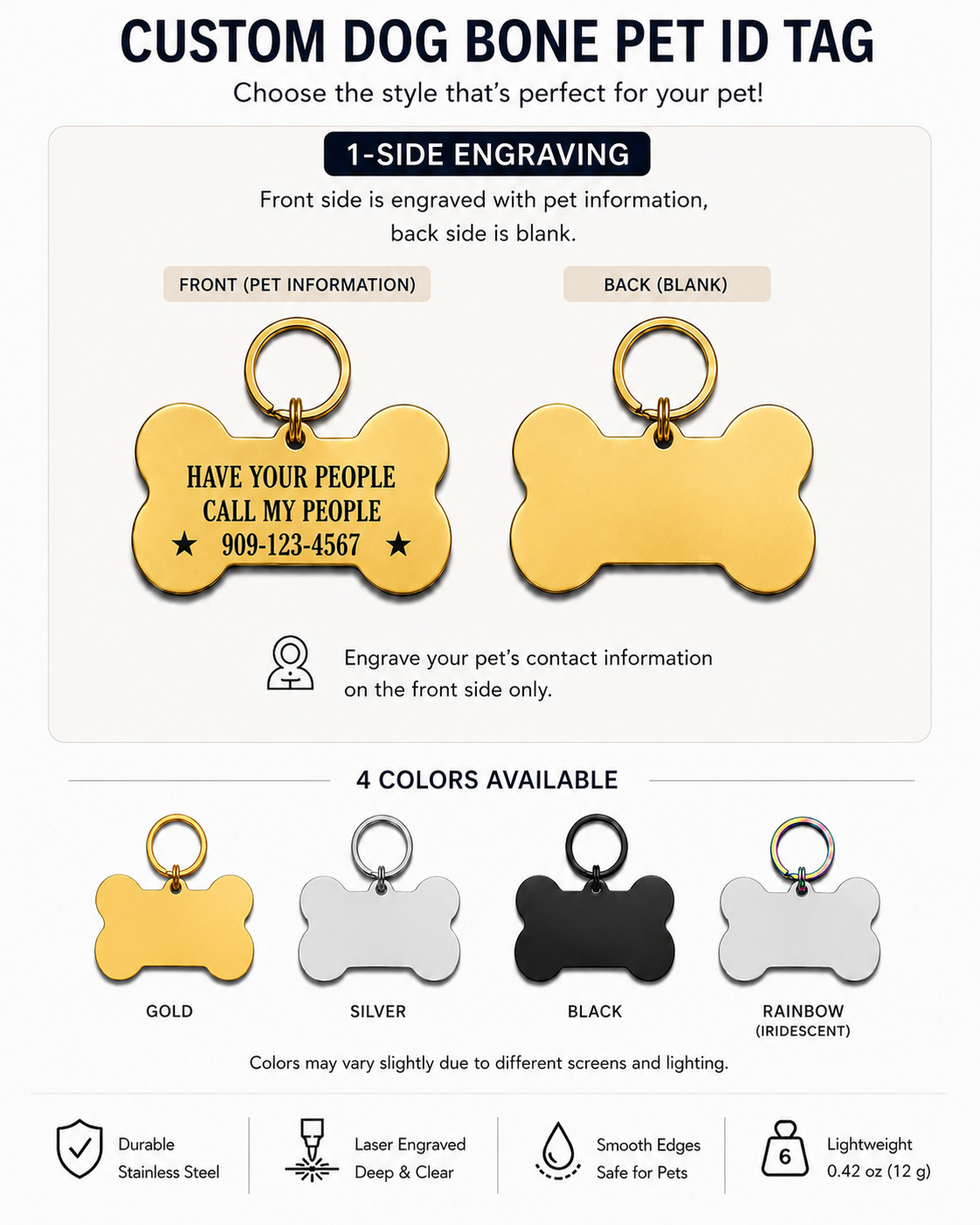 Laser Engraving, Glitter Paw Pet ID Tag, Custom Engraved, Dog Tags Personalized