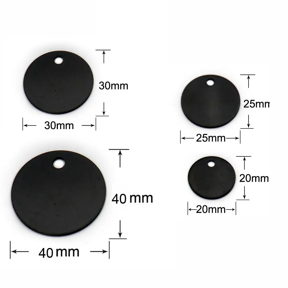 Personalized Anodized Round Aluminum Pet ID Tags Collars Custom For Cat & Dog