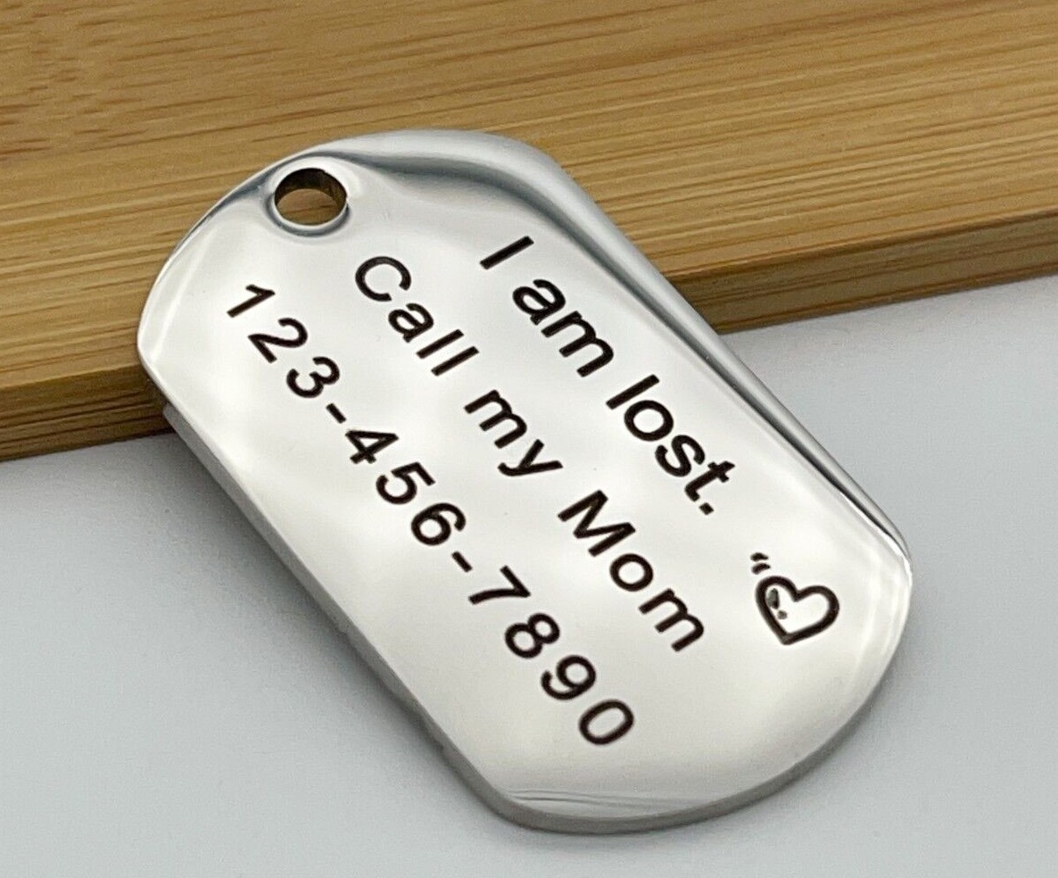 Customized Dog Tags,Rectangle Stainless Steel Pet ID Tag Dog,Anti-Loss ID Tags