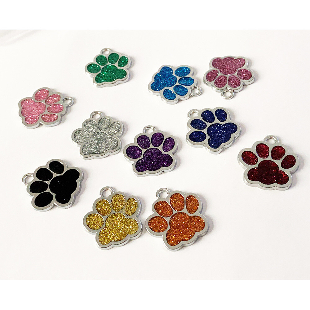 1-2Pcs Sparkling Dog Cat Tags Pet Puppy ID Name personalized engraving anti loss