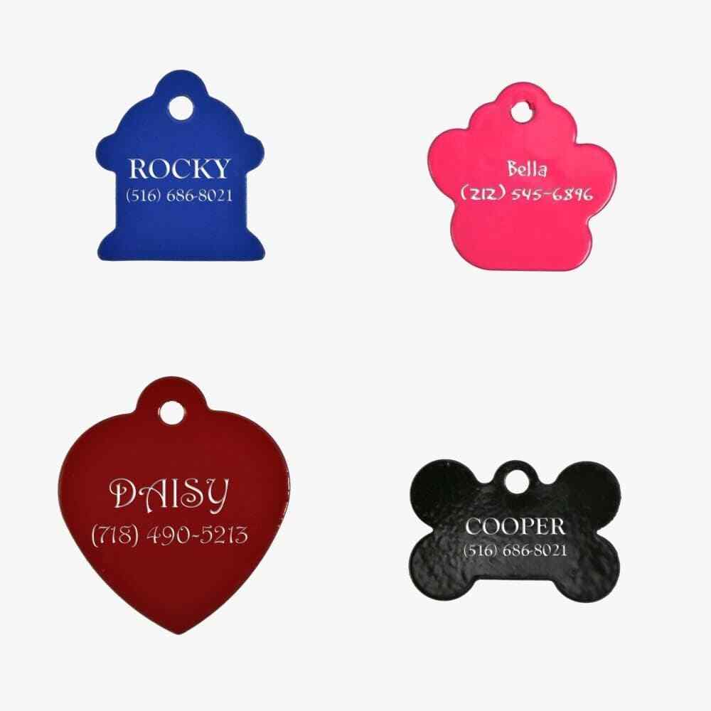 Personalized Engraved Pet Tag | Firehydrant | Paw | Bone | Heart | Dog Tag