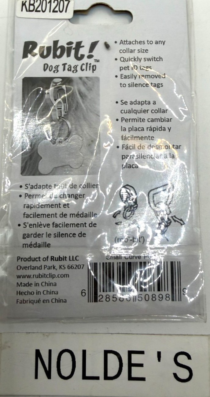 Rubit Small Dog Tag Clip Purple Metallic DS252B2TF850