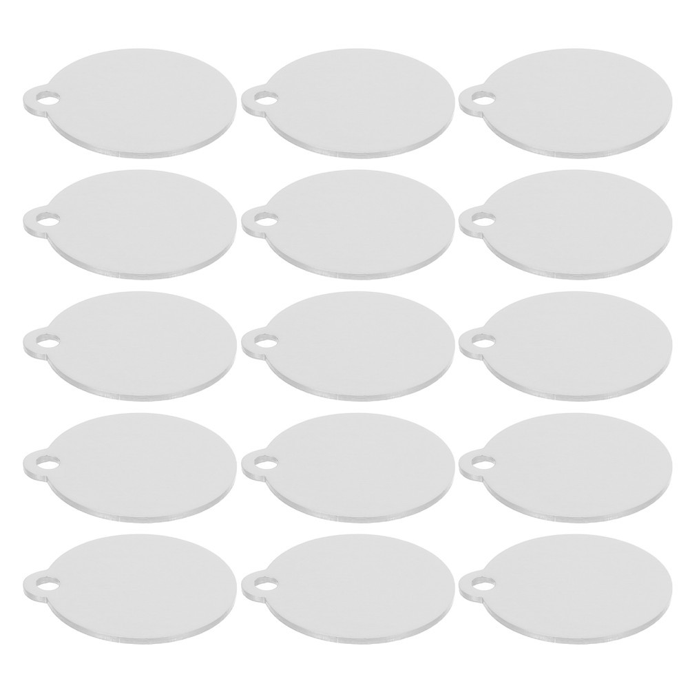 20 Pcs Aluminum Round Labels Blank Metal Pet Tags Cat for Engraving
