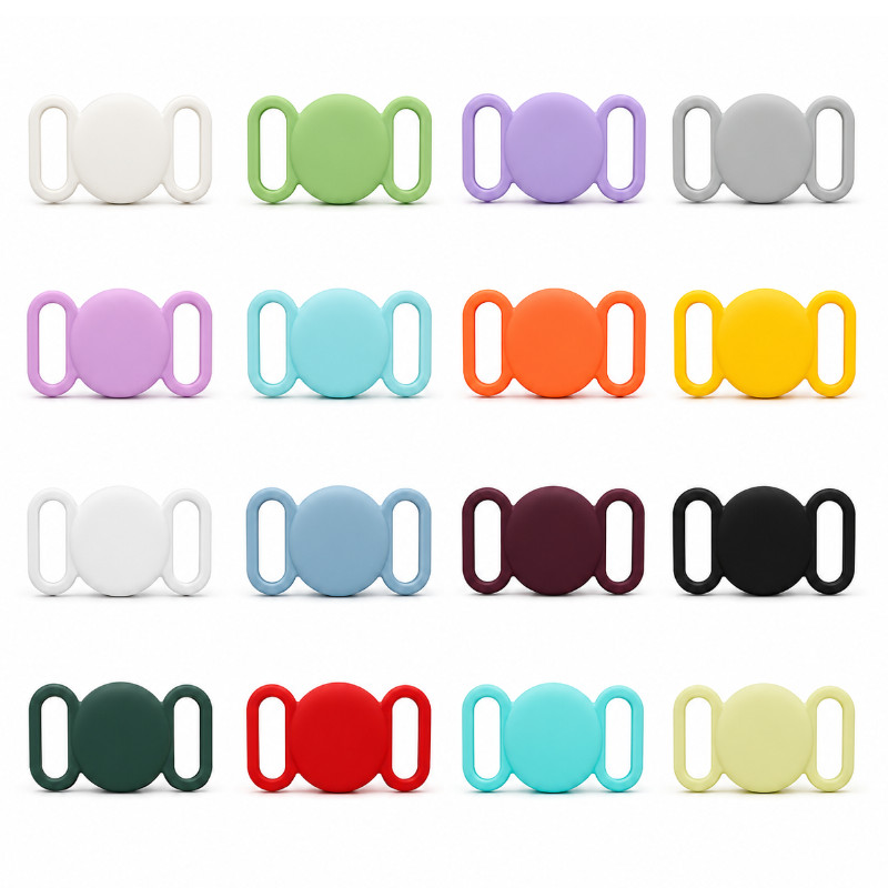 Silent Silicone Slide On Pet Tag Compatible with Apple Air Tag Find My Dog Cat