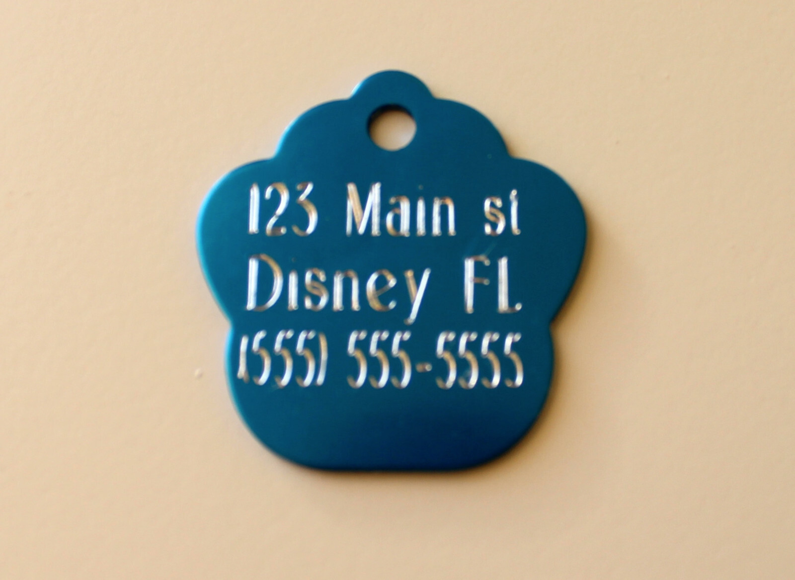 PET TAGS PAWS ID DOG TAG PREMIUM FULLY ANODIZED 2-SIDE DIAMOND ENGRAVED PETCHARM