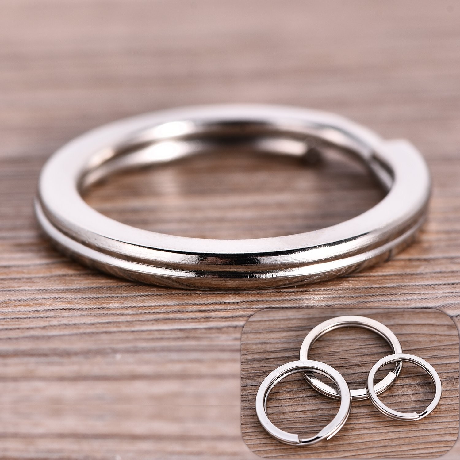 3 Sets Stainless Steel Pet Dog Tag Clips With Rings Holder Collar Harness