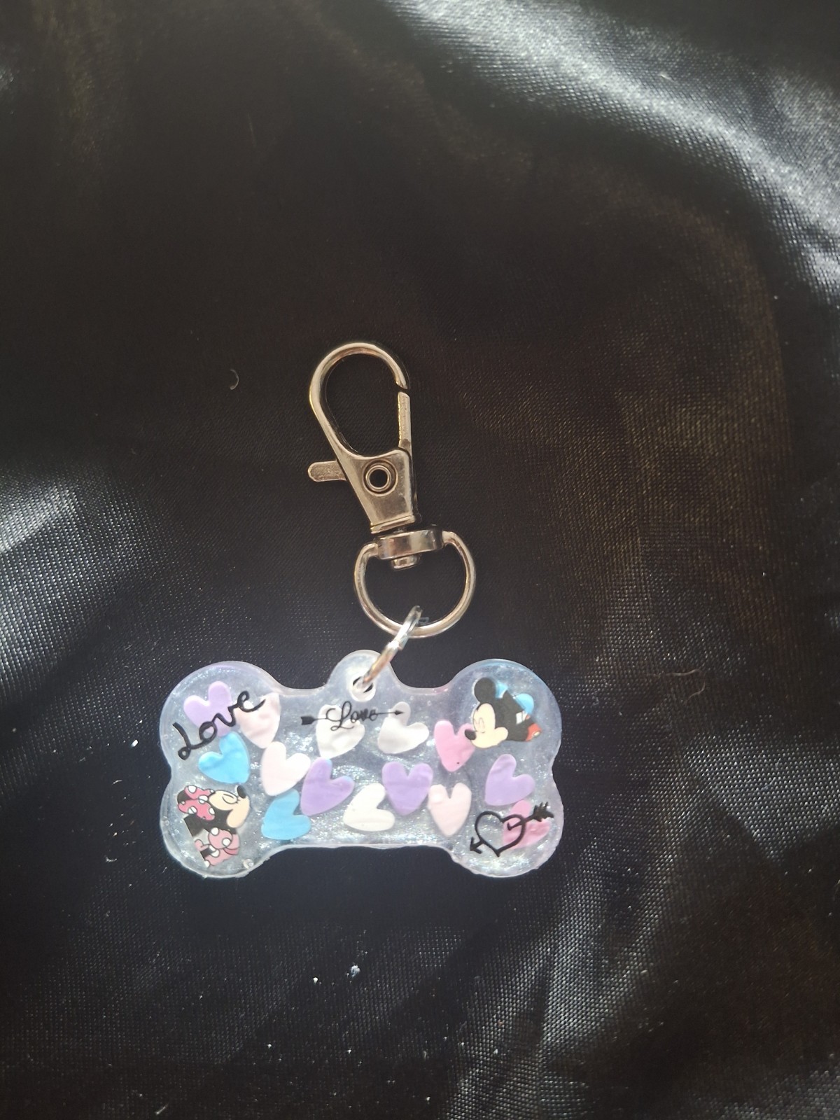Resin Tag Dog Minnie and Micky Mouse