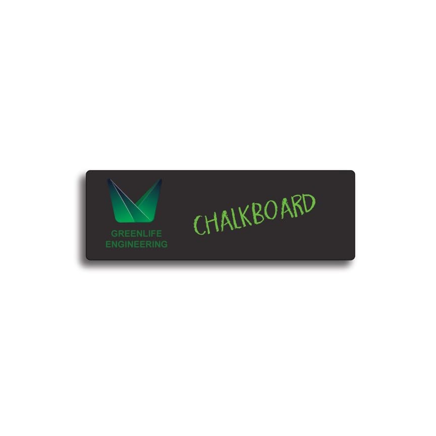 Nap Tags Chalkboard Name Badges with Fastener Backer – 3″ X 1″ Black Rectangle