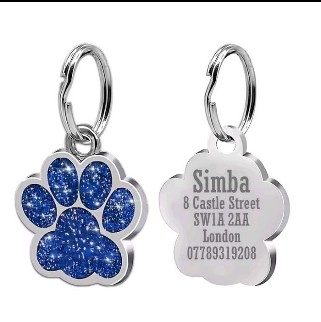 Free Personalized Dog Cat Plate Tags Engraved Puppy Pet ID Name Collar Tag Alloy