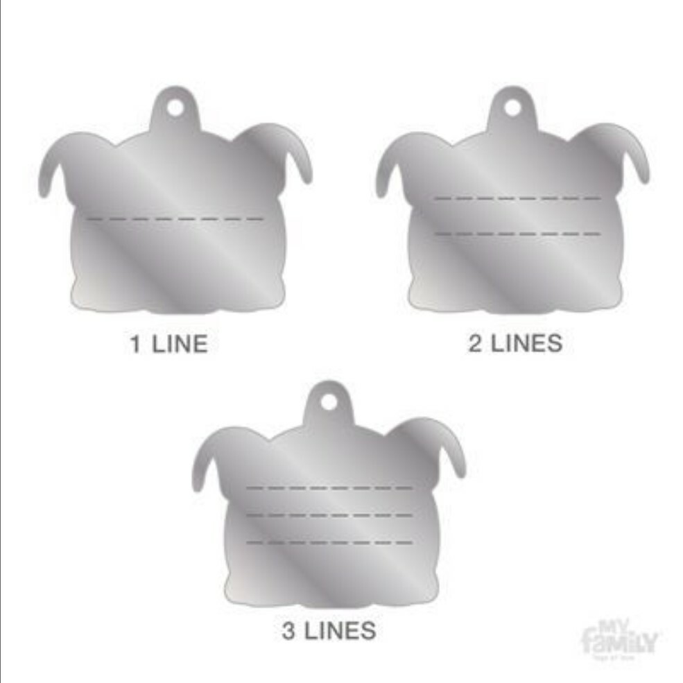 Bulldog – Dog ID Tag (32) – Engraved FREE – Personalised – Charm – Keyring