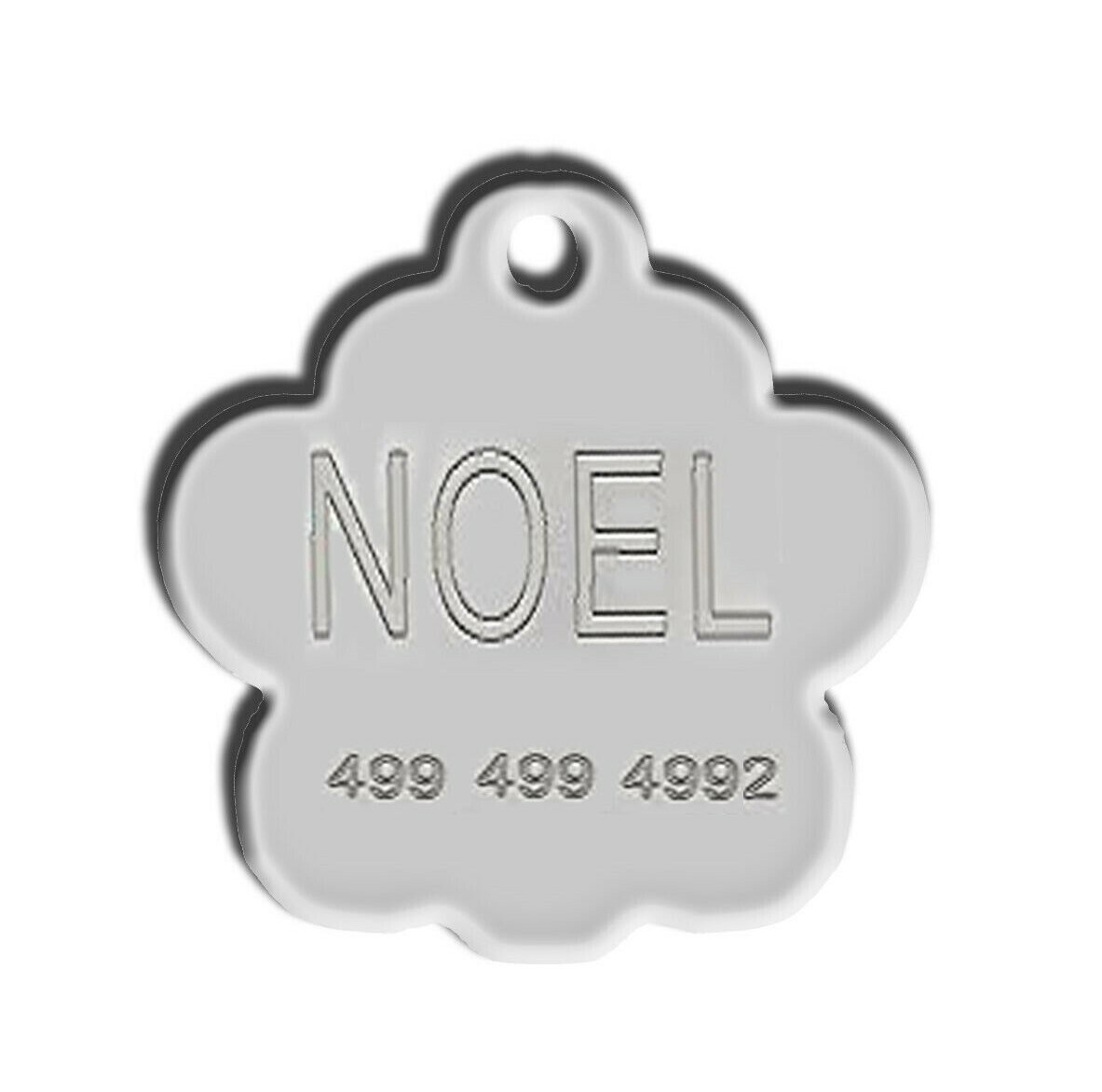 Glitter Paw Print Pet ID Tags Custom Engraved Dog Cat Tag Personalized