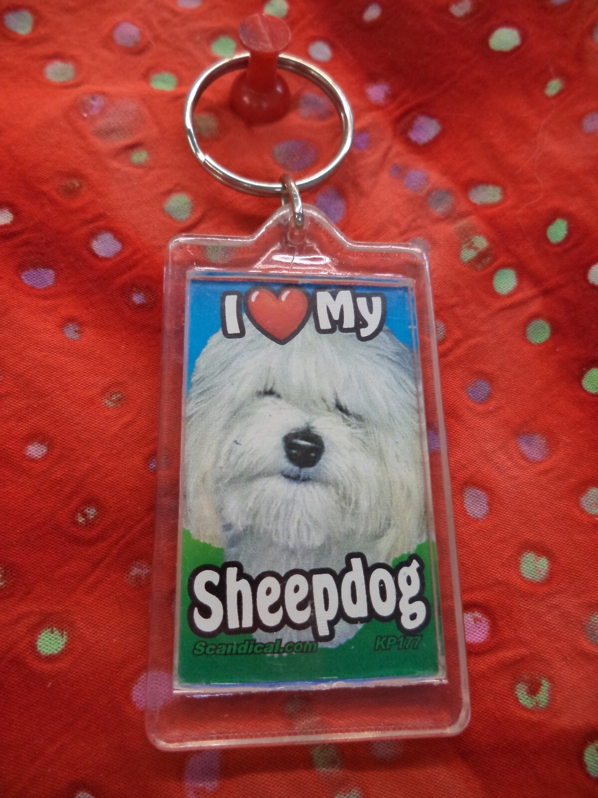SCANDIAL PET KEY CHAINS – DOUBLE SIDED – I LOVE MY __DOG__ YOU PICK BREED! #4