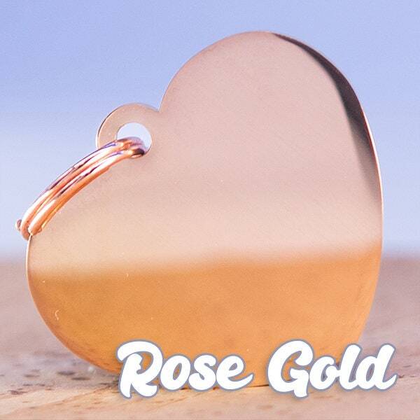 Personalized Heart-Shaped Dog Tag – Custom Engraved Floral Pet ID