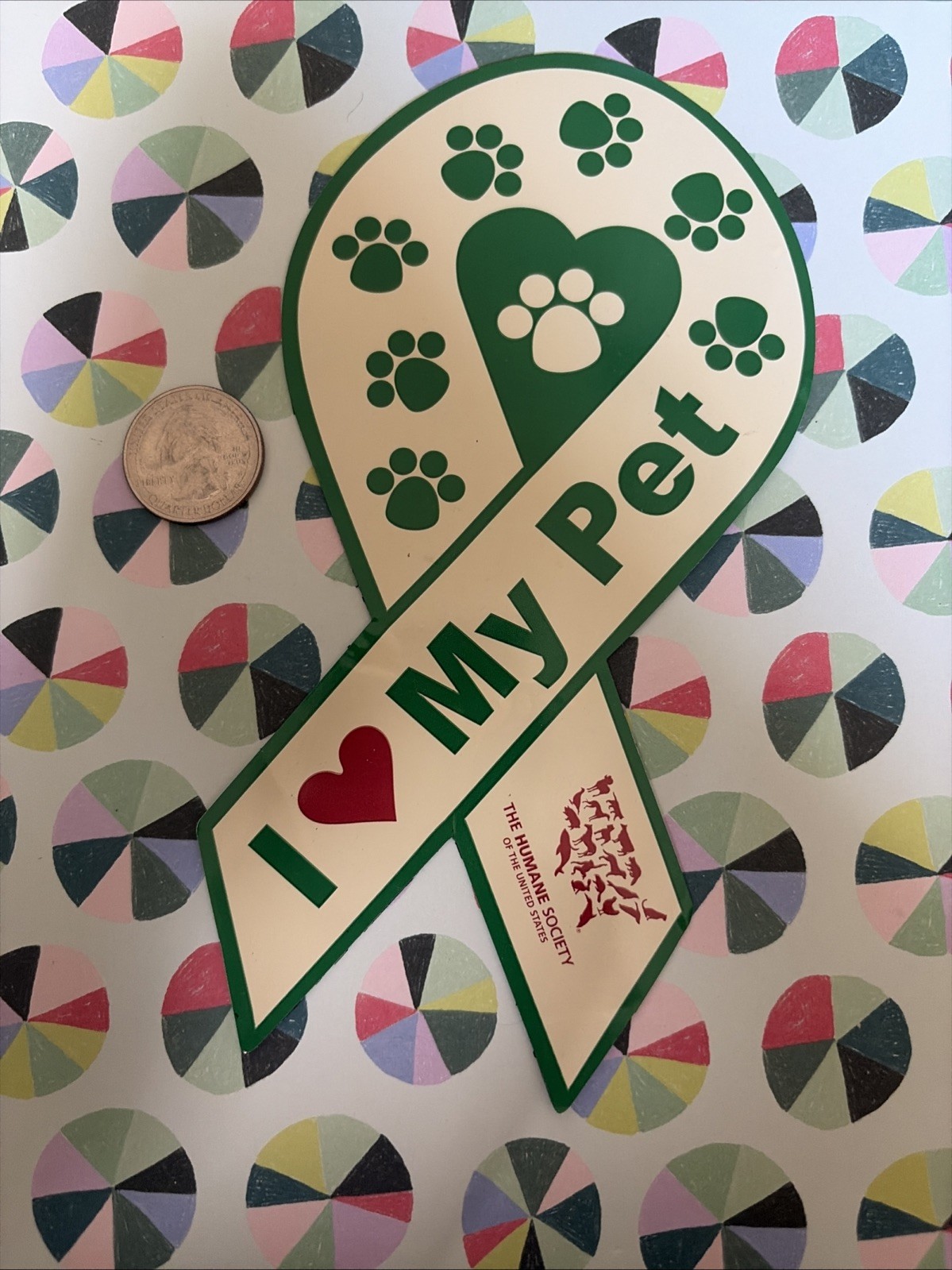 7″ Long MAGNET “I (HEART) LOVE MY PET” DOG Fridge car cabinet Magnet USA!